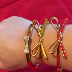 kate spade Gold Bow Bracelets